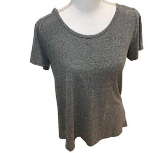 LuLaRoe Gray Heathered Short Sleeve Relaxed Fit Womens T-Shirt Top Size S